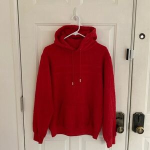 Red Terry Oblique Hoodie